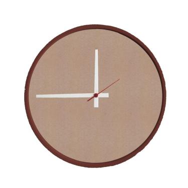 Imagem de Relógio Round Corten Mostrador Camurça Ponteiro Branco 50 cm 
