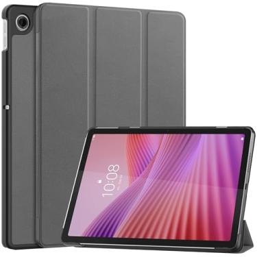 Imagem de Suttkue Capa para tablet Lenovo Tab 10.1, capa rígida de alta qualidade, leve, poliuretano de qualidade, resistente a arranhões, cinza para tablet Lenovo Tab de 10,1 polegadas - cinza