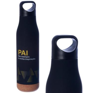 Imagem de Garrafa Térmica 6 Horas Pai Inspiração Emborrachada 500Ml