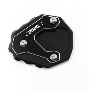 Imagem de BYYINGSUS Acessórios de modificação de motocicleta Placa de extensão de almofada de suporte lateral CNC compatível com CB500X CB 500X CB500 X 2019 2020 (preto)