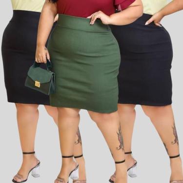 Imagem de Saias Evangélicas Feminina Plus Size Kit 03 Unidades - Mayara Manzano,
