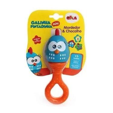 Imagem de Mordedor e Chocalho Galinha Pintadinha Mini Galinha 1053 - Elka