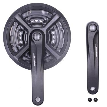 Imagem de PROWHEEL Pedaleira de bicicleta, 42-34-24T para 3x6/7/8 velocidades, conjunto de manivela de furo quadrado universal de 170 mm, braço de manivela para mountain bike