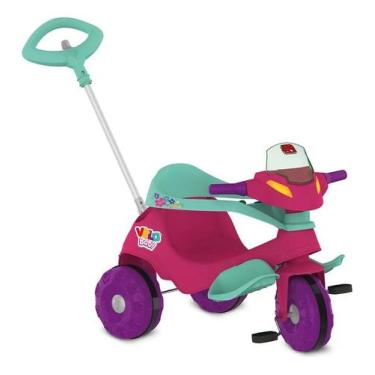 Imagem de Triciclo VELOBABY Velo Baby Velocípede Passeio e Pedal ROSA Feminino B