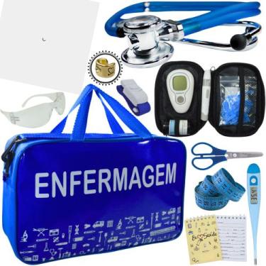 Imagem de Kit Enfermagem + Aparelho Medidor Glicose Completo Premium - Love Saud