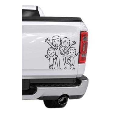 Imagem de Adesivo De Carro Familia Feliz Mod40