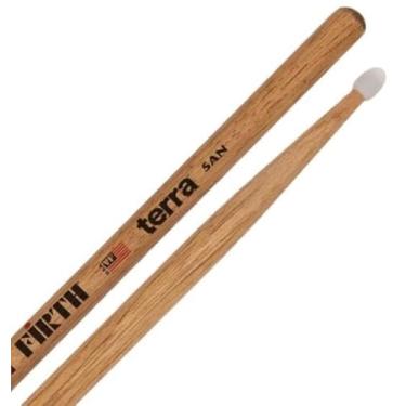 Imagem de Baqueta Vic Firth American Classic Terra Padrão 5A Nylon Clássica 5ATN Hickory resina envelhecida