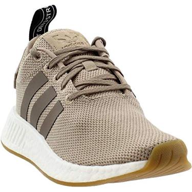 Imagem de adidas Originals Tênis de corrida masculino NMD_r2 Prime Knit, Trace Khaki/marrom simples/preto, 5