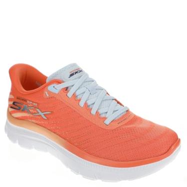 Imagem de Skechers Tênis esportivo sem cadarço: Summits Plus-Bright Burst Tênis feminino, Laranja, 39