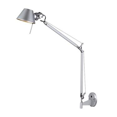 Imagem de Luminária de parede ajustável, arandela industrial, luminária de leitura com interruptor, luminárias de cabeceira modernas E27 para sala de estar, quarto, cabeceira, decoração de hotel (tama