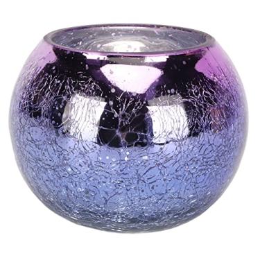Imagem de ZJchao Porta-Velas de Vidro, Porta-Velas Votivas para chá Tealight Com Material de Vidro para Decoração de Mesa, Decoração de Velas, de Prateleira e Muito Mais (Gradiente Roxo)
