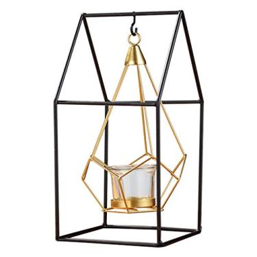 Imagem de Castiçal criativo de ferro forjado candelabro romântico à luz de velas adereços de jantar suporte de vela leve decorações de casa castiçais (tamanho: 1) ()