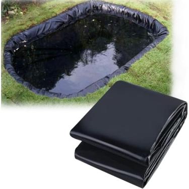 Imagem de Forro De Lagoa Underlay Grande Espessura De Membrana De Lagoa De Peixes 0,3 Mm Forros De Lagoa Flexíveis Hdpe Forro De Lagoa Preta Para Jardim Paisagístico à Prova D'água, 2×10m(6.6×32.8ft)