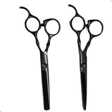 Imagem de Kit Cabeleireiro, Kit 2 Tesoura de Cabeleireiro Profissional de Aço Inoxidável Corte Ferramentas de Estilo, Vários Modelos Disponíveis(Preto)