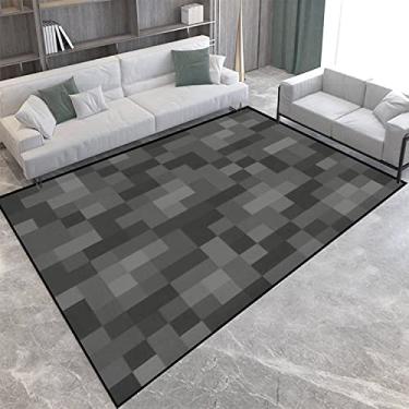 Imagem de Tapete de área sem costura, quadrado, cinza, seixo, macio, antiderrapante, tapete de corredor, tapete de ioga, interior e exterior, decoração de casa para sala de estar, quarto, quarto de crianças