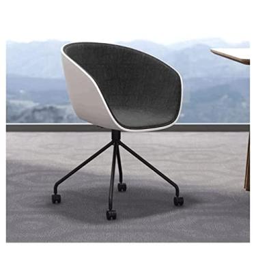 Imagem de TLTDSMYF Cadeiras de secretária de escritório cadeira de escritório cadeira de escritório com roldana giratória cadeira de computador confortável de semiarco para estúdio de escritório cadeiras