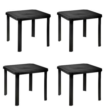 Imagem de Mesa Plastico Desmontavel Quadrada Reforçada Piscina Churrasqueira Bar Cozinha(4)