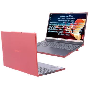 Imagem de mCover Capa compatível apenas com computadores Windows Lenovo IdeaPad Slim 3 15AHP10 / 15ARP10 / 15IRH10 / 15IRH10 / 15IRU10 Series 2025-2026 (vermelho)