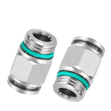 Imagem de 10 peças de aço inoxidável 304 PC conector rápido pneumático rosca G M5 1/20.3 cm 1/10.2 cm 3/20.3 cm 1/5.1 cm tubo de rosca externa (PC6-G04)