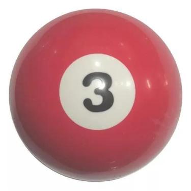 Imagem de Bola De Sinuca Bilhar Avulsa 54mm Número 3 - F.C ENTRETENIMENTO