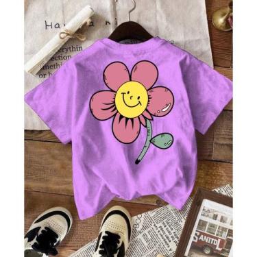 Imagem de Blusa Verão Juvenil Menina Oversized - Loja Dinka, 6, Lilás