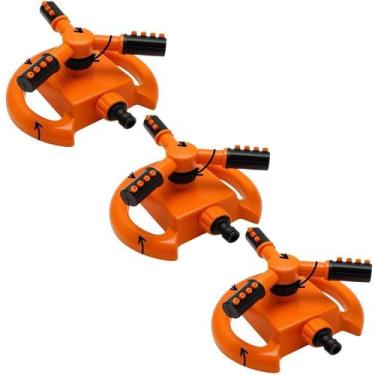 Imagem de Kit 3 Esguicho Giratório Irrigador Jardim Grama 360 Graus - Idea