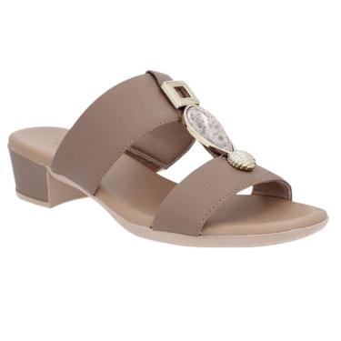 Imagem de Tamanco Salto Usaflex Couro Feminino