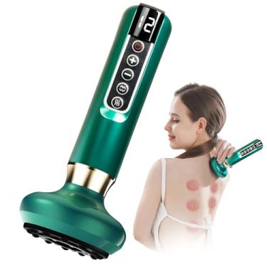 Imagem de Yincook Kit massageador portátil de celulite para terapia de massagem, máquina de ventosa, massageador de celulite com 12 modos de sucção, recarregável e sem fio, massageador anti-celulites