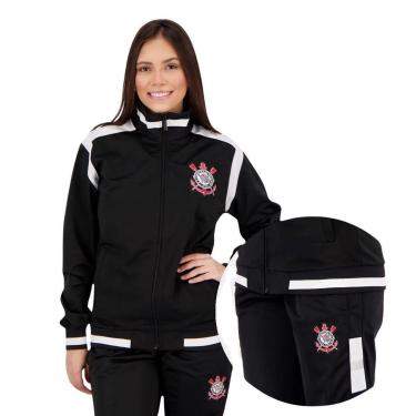 Imagem de Agasalho Conjunto Jaqueta Calça Feminino Corinthians Trilobal SPR-Feminino