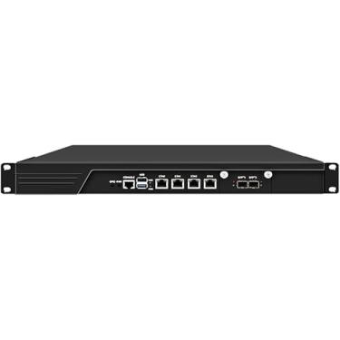 Imagem de HKUXZR 1U Rack Mini PC Firewall Router com Intel N305 Micro Firewall Appliance, 4*Intel 2.5Gigabit Ethernet, 2 x SFP+ 82599es 10 Gigabit, GPIO, Slot SIM 1*COM(RJ45), Suporte OPNsense (8GB/512GB)