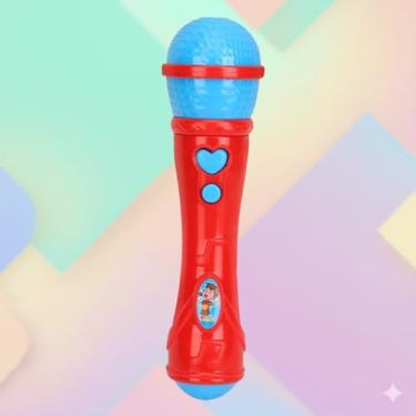 Imagem de Microfone Musical Infantil, Brinquedo Karaokê para Crianças (VERMELHO/AZUL)