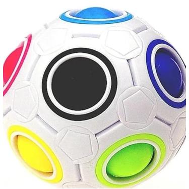 Imagem de Cubo Mágico Bola Fidget Toy Puzzle Rainbow Ball Anti Estresse Quebra-Cabeça Arco Iris