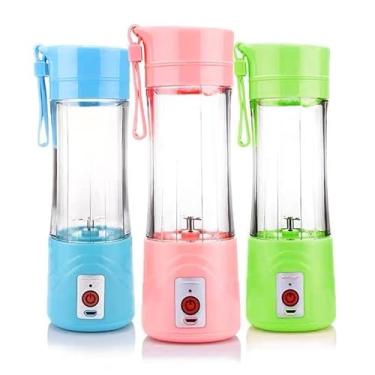 Imagem de Liquidificador Portátil Mini Blender Personal 6 Lâminas Recarregável Micro USB - Shakeira Elétrica Prática, Liquidificador Pequeno para Viagens e Academia(Aleatorio)