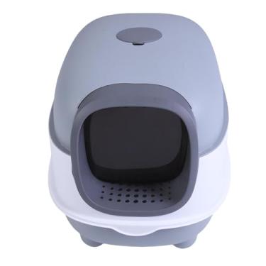 Imagem de GLOGLOW Caixa de Areia para Gatos Fechada, Vaso Sanitário Grande de Plástico para Gatos Com Design de Capa Articulada, Controle de Odor e Espaçoso para Internos