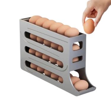 Imagem de Organizador de Ovos Deslizante para Geladeira, 4 Camadas, 30 Ovos, Automático