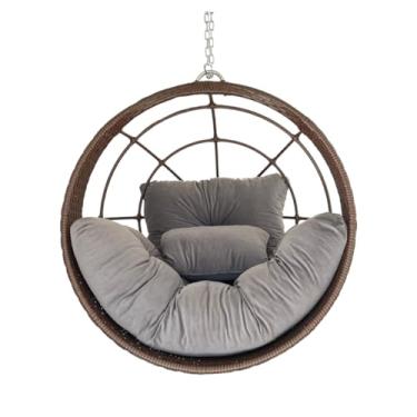 Imagem de Cadeira de Balanço Suspenso Poltrona Ninho de Aluminio Pedra Ferro (Pedra Ferro com Cinza)