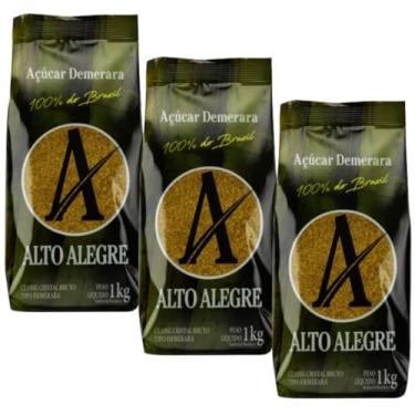 Imagem de Açúcar Demerara 3kg (3x1kg) – Natural, Levemente Dourado e Ideal para Cafés, Sucos, Chás e Receitas Saudáveis