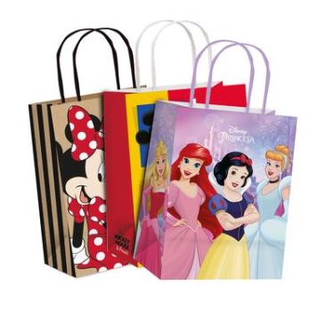 Imagem de SACOLA PAPEL SORTIDO DISNEY | TAM M 26x19,5x9,5 - CROMUS