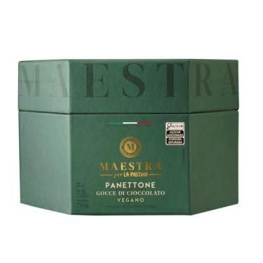 Imagem de Panettone Gotas Chocolate Vegano Maestra Per La Pastina 750g
