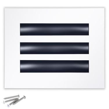 Imagem de Capa de ventilação AC moderna 8x6 – Grade decorativa para registro de saída de ar, difusor de ranhura linear, fluxo de ar ajustável, operação silenciosa, tampa de ventilação HVAC para teto, parede e