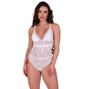 Imagem de Body de Renda Decote Bore Luiza - NAKA MODAS, G, Branco