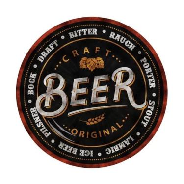 Imagem de Prato decorativo enfeite com suporte artigo casa cozinha decoracao festa area gourmet 28 cm (Beer)