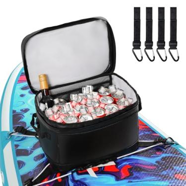 Imagem de UPWELL Bolsa térmica SUP para prancha de paddleboard, bolsa seca para prancha de remo de PVC, bolsa térmica de surfe com 30 latas para prancha de remo, caiaque, refrigerador de acampamento pequeno