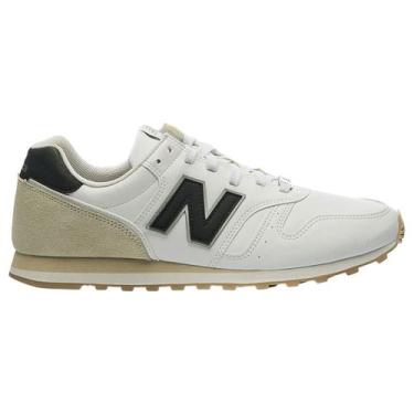 Imagem de Tênis New Balance 373 V2 Masculino Original, 43, Branco, Preto, Mascul