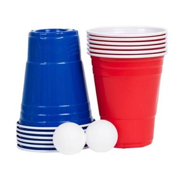 Imagem de Kit beer pong 12 copos 500ml + 2 bolas - Popper