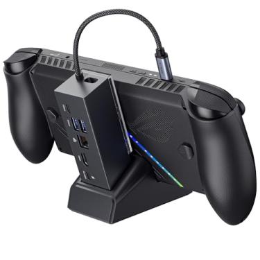 Imagem de JSAUX Estação de ancoragem compatível com ROG Xbox Ally X (2025)/ROG Ally (X)/Steam Deck/Legion Go S, 6 em 1 Dock com HDMI 4K@120Hz, Gigabit Ethernet, USB e USB-C 3.2 Gen 1, carregamento 100W-HB0609