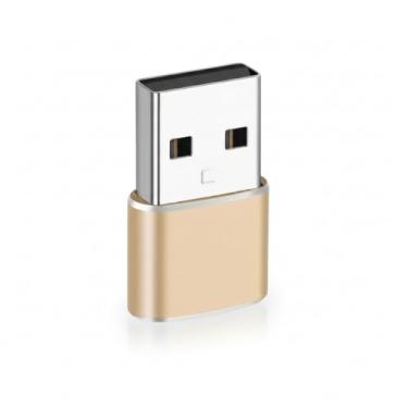Imagem de Adaptador USB Tipo C para USB Comum (Tipo A), Carregamento Rápido 30W, OTG Plug, Compatível com iPhone 11 12 13 14 Pro Max, Android, Carro, Power Bank, Transferência de Dados (Dourado)