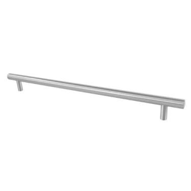 Imagem de Puxador Barra Acetinado Sem Friso Alumínio 0210 Pauma, 352 mm