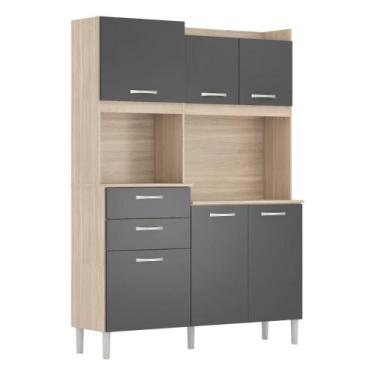 Imagem de Armario de Cozinha Harmonia com 6 Portas e 2 Gavetas - Demóbile, Avena
