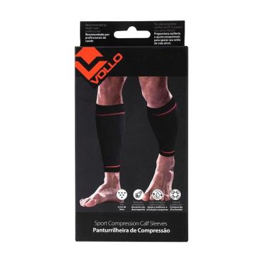 Imagem de Panturrilheira Compressão Esportiva Canelito - Preta Tamanho M - Vollo Sports-Masculino